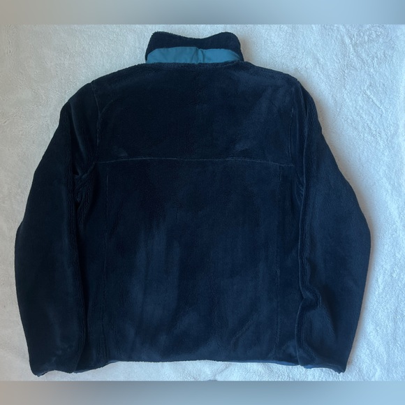 L.L. Bean Dark Blue Teddy Fleece Quarter Snap Pullover Men Size Large - Picture 4 of 10